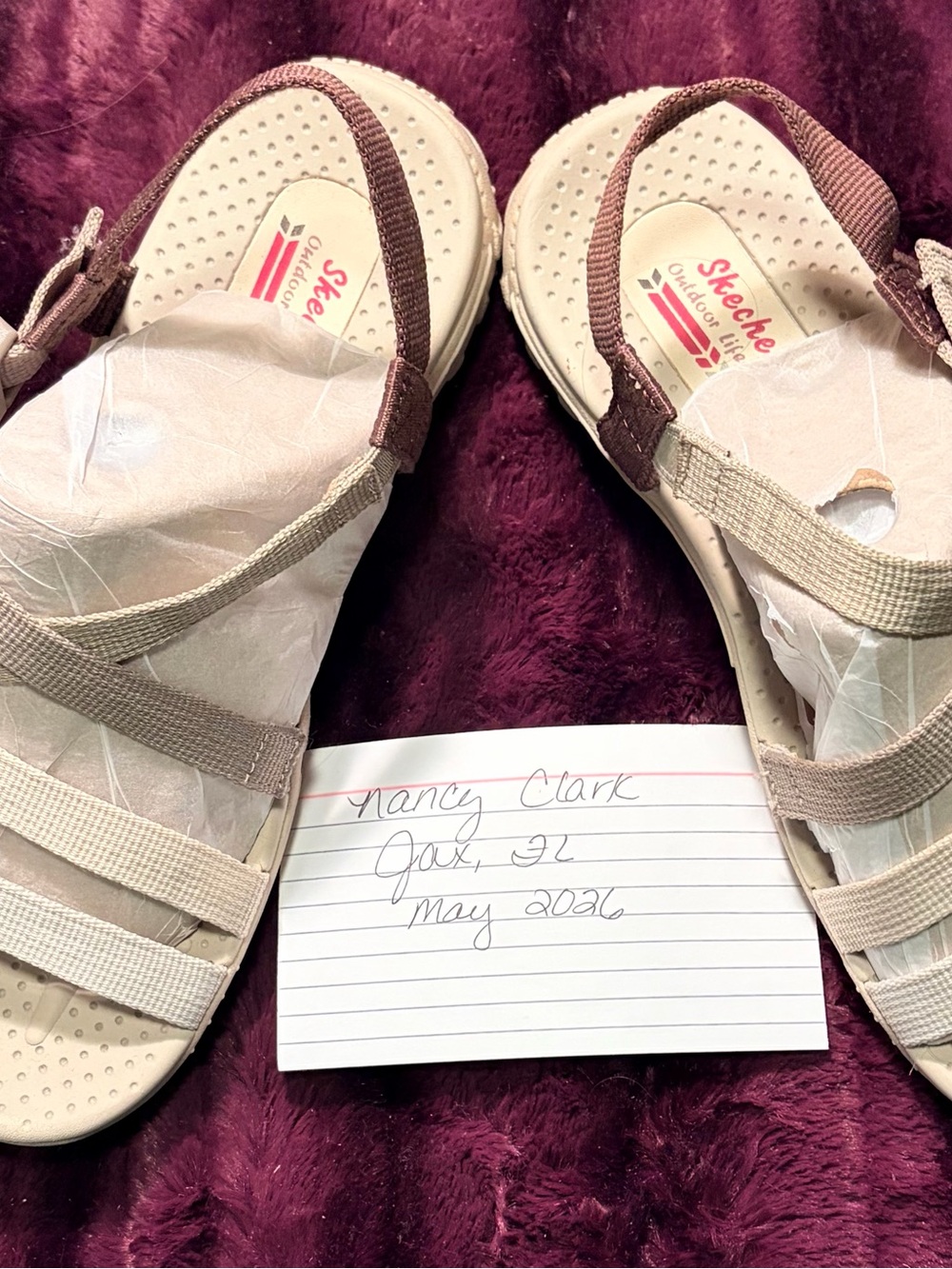 Skechers Neutral Beige and Brown Strappy Comfort Sandals